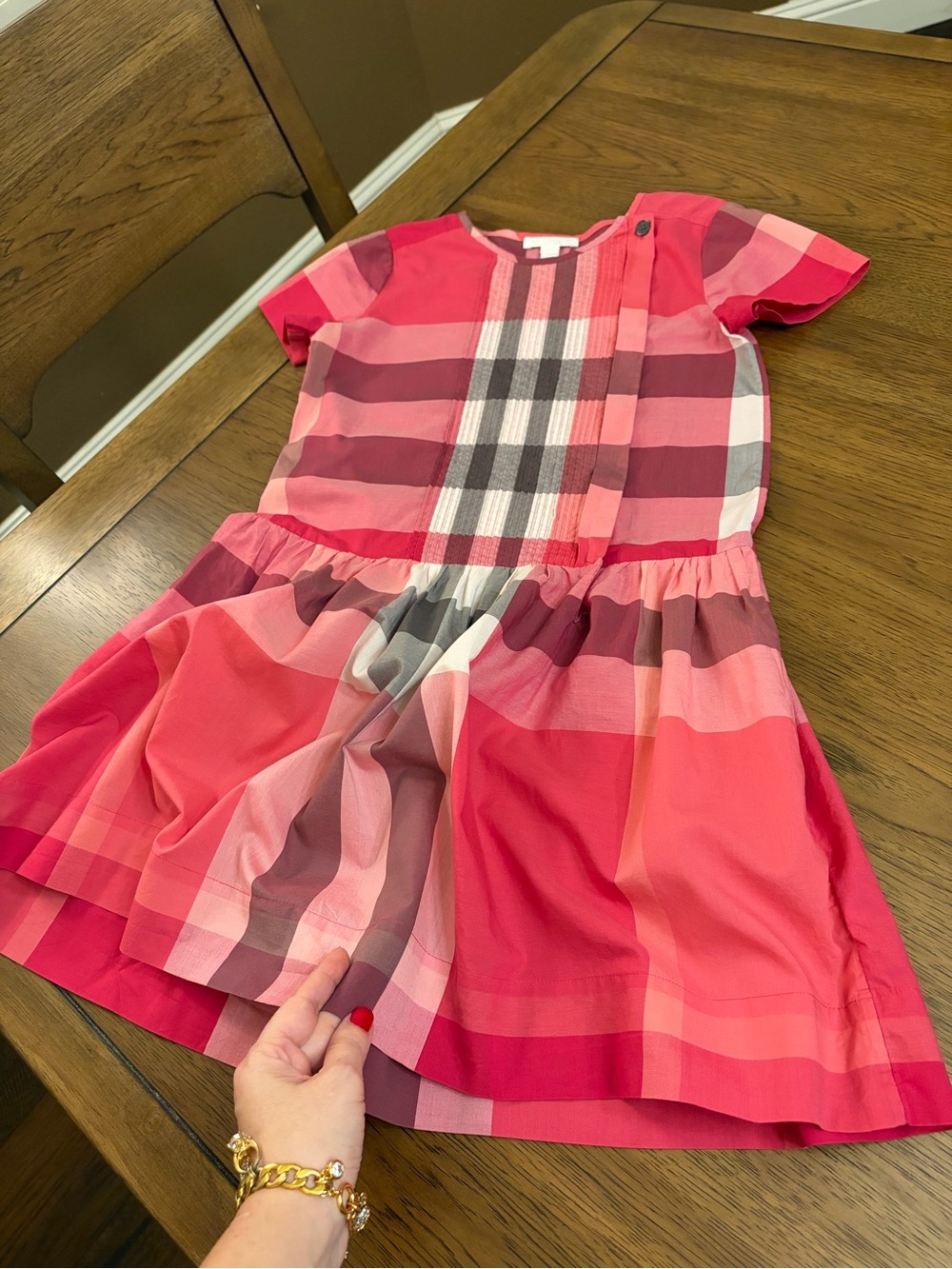 Authentic BURBERRY Girls Iconic Dress Gorgeous Nova Check Designer Lux 11-12 yrs